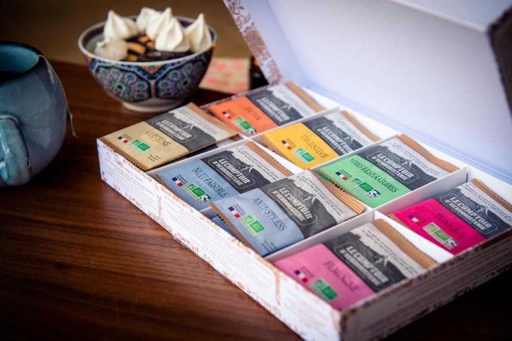 COFFRET DEGUSTATION TISANE MAISON 40 INFUSETTES BIO